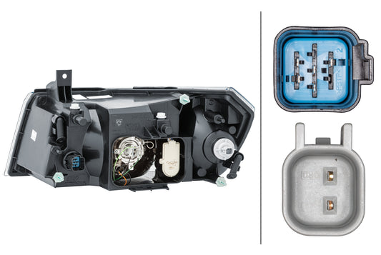 HELLA Halogen-Headlight - right - for e.g. Ford Transit Chassis (FM_ _, FN_ _) 1LG354024-061