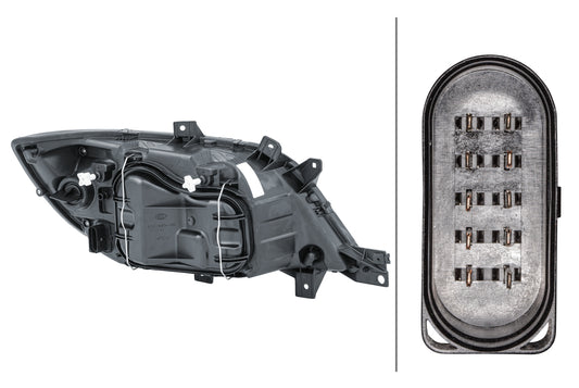 HELLA Halogen-Headlight - left - for e.g. Mercedes-Benz Sprinter 3-T Chassis (903) 1LH246047-071