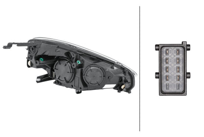 HELLA Bulb-Headlight - left - for e.g. Opel Adam (M13) 1LH354811-071