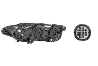 HELLA Halogen/LED/FF-Headlight - left - for e.g. Jaguar Xe (X760) 1LH011811-131