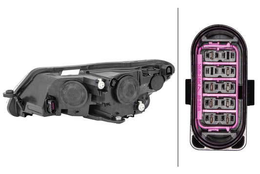 HELLA Halogen/FF-Headlight - right - for e.g. Skoda Superb III Estate (3V5) 1LJ011939-041