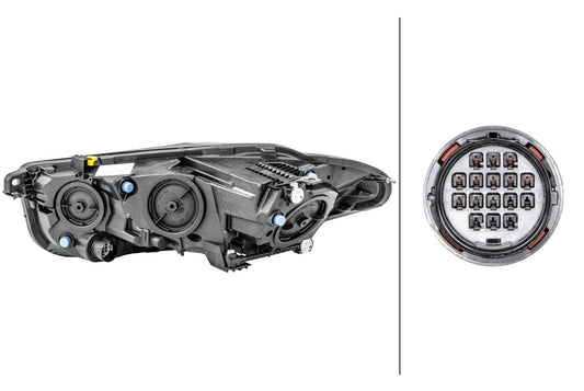 HELLA FF/Halogen/LED-Headlight - right - for e.g. Jaguar Xe (X760) 1LH011811-141