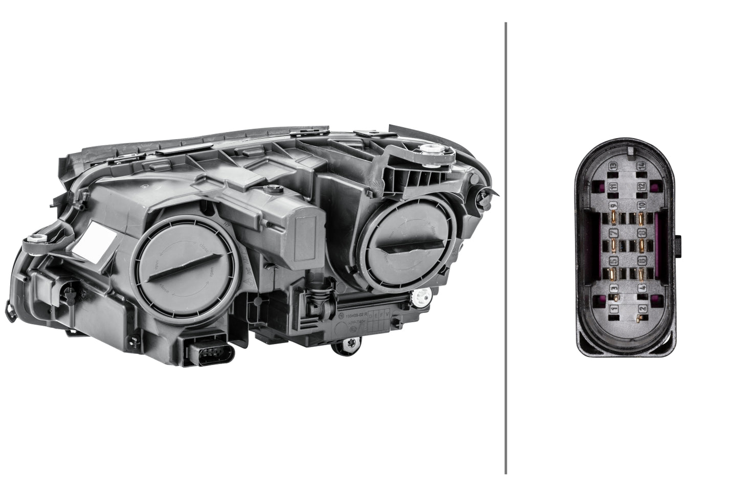 HELLA Halogen-Headlight - right - for e.g. Mercedes-Benz E-Class (W213) 1LG012076-081