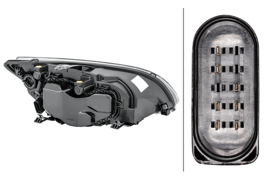 HELLA Halogen-Headlight - left - for e.g. Ford Focus II (DA_, HCP, DP) 1LL010201-071