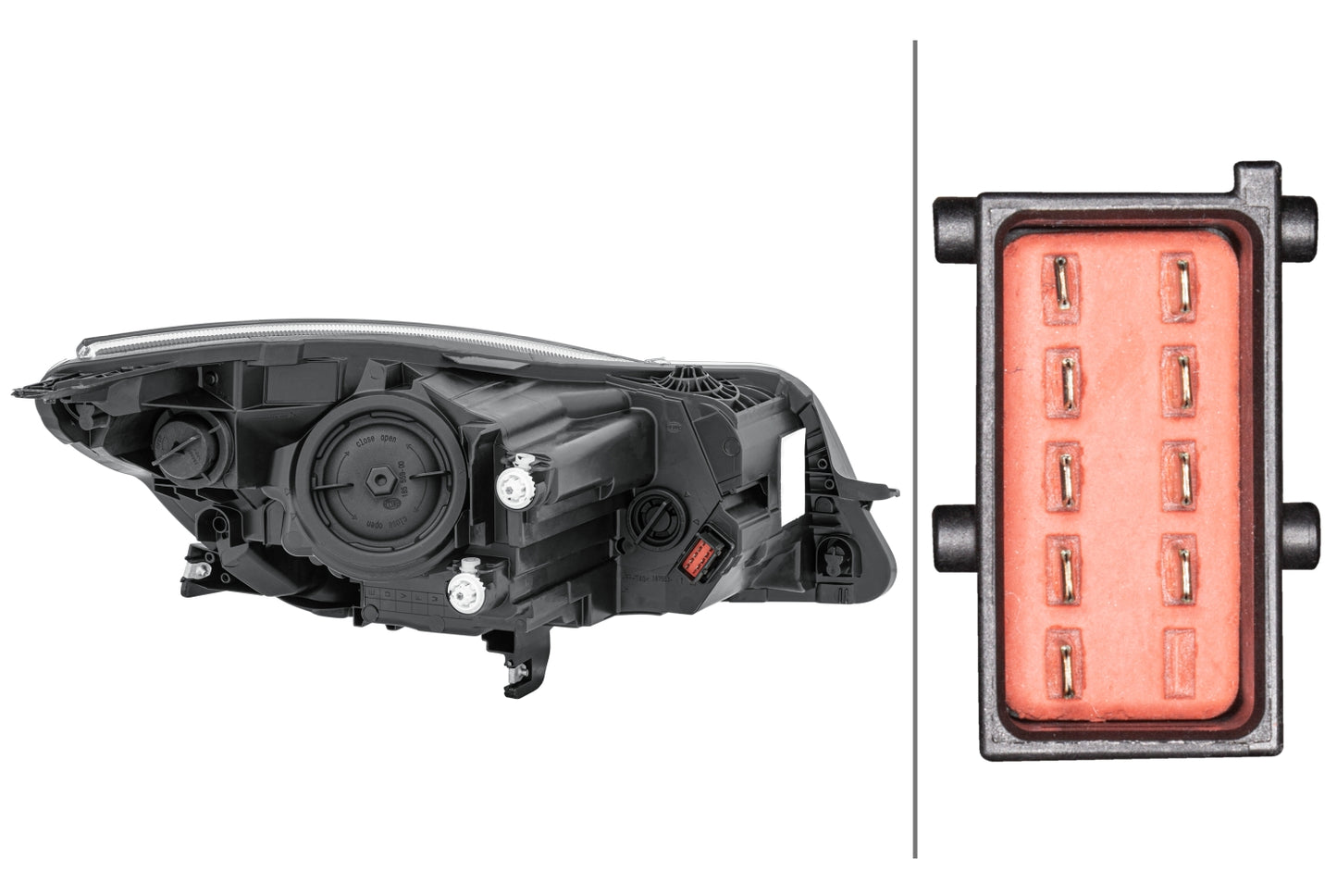 HELLA Halogen/DE-Headlight - left - for e.g. Opel Insignia A Sports Tourer (G09) 1LL011165-731