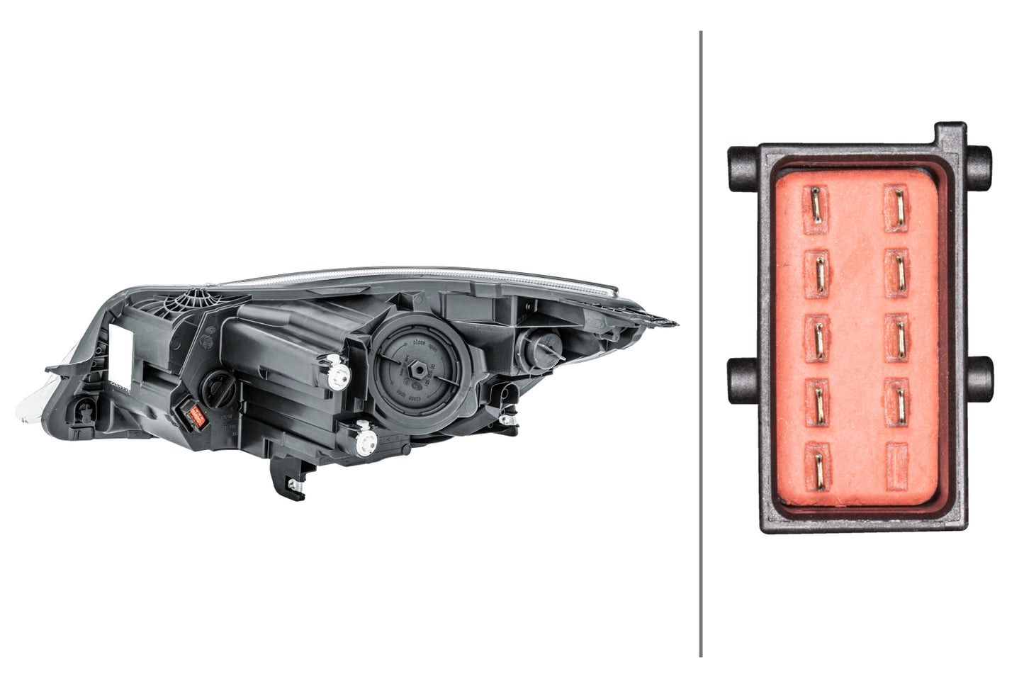 HELLA Halogen/DE-Headlight - right - for e.g. Opel Insignia A Sports Tourer (G09) 1LL011165-741