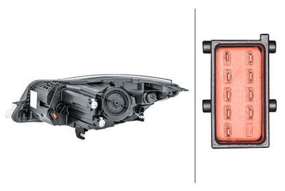HELLA Halogen/DE-Headlight - right - for e.g. Opel Insignia A Sports Tourer (G09) 1LL011165-741