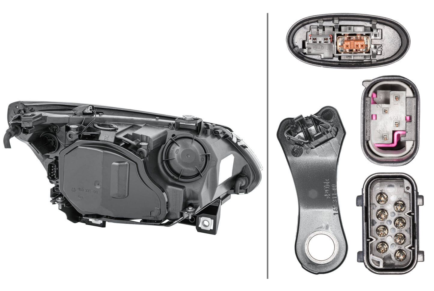 HELLA Halogen/Bi-Xenon-Headlight - left - for e.g. BMW 5 (E60) 1LL163081-001