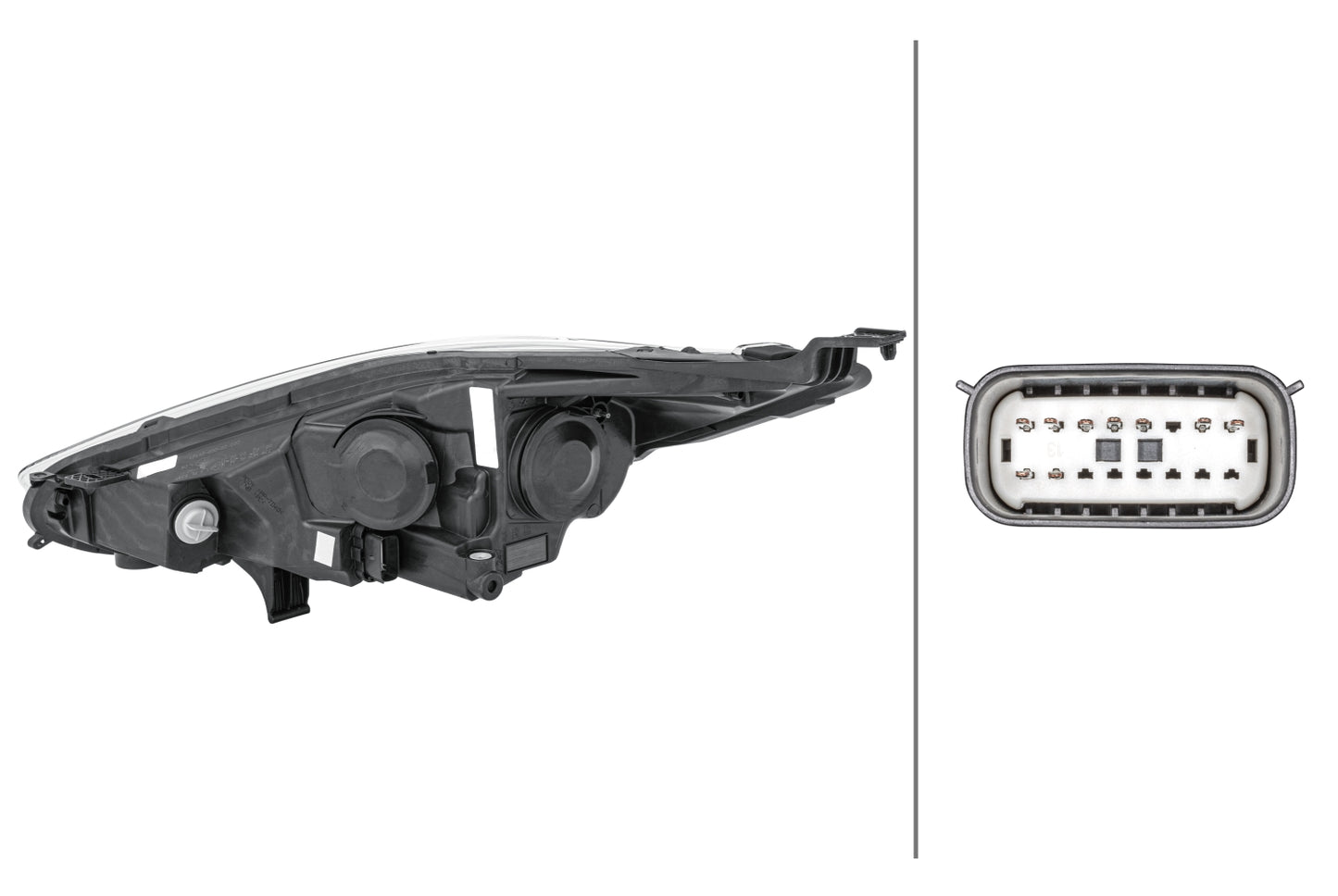 HELLA Halogen-Headlight - right - for e.g. Ford Fiesta VI (CB1, CCN) 1LL354803-081