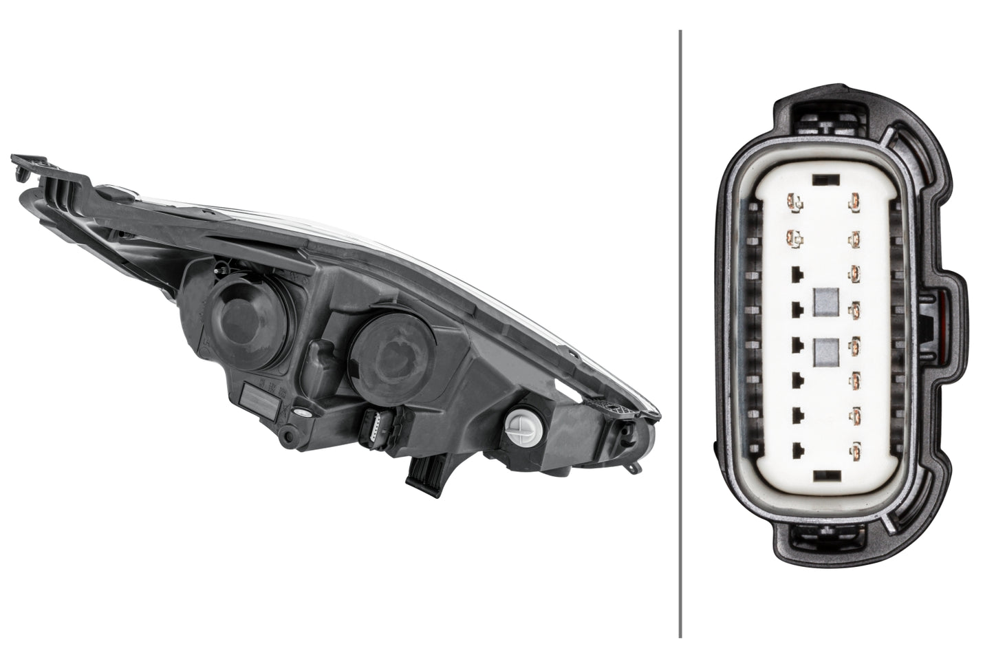 HELLA Halogen-Headlight - left - for e.g. Ford Fiesta VI (CB1, CCN) 1LL354803-091