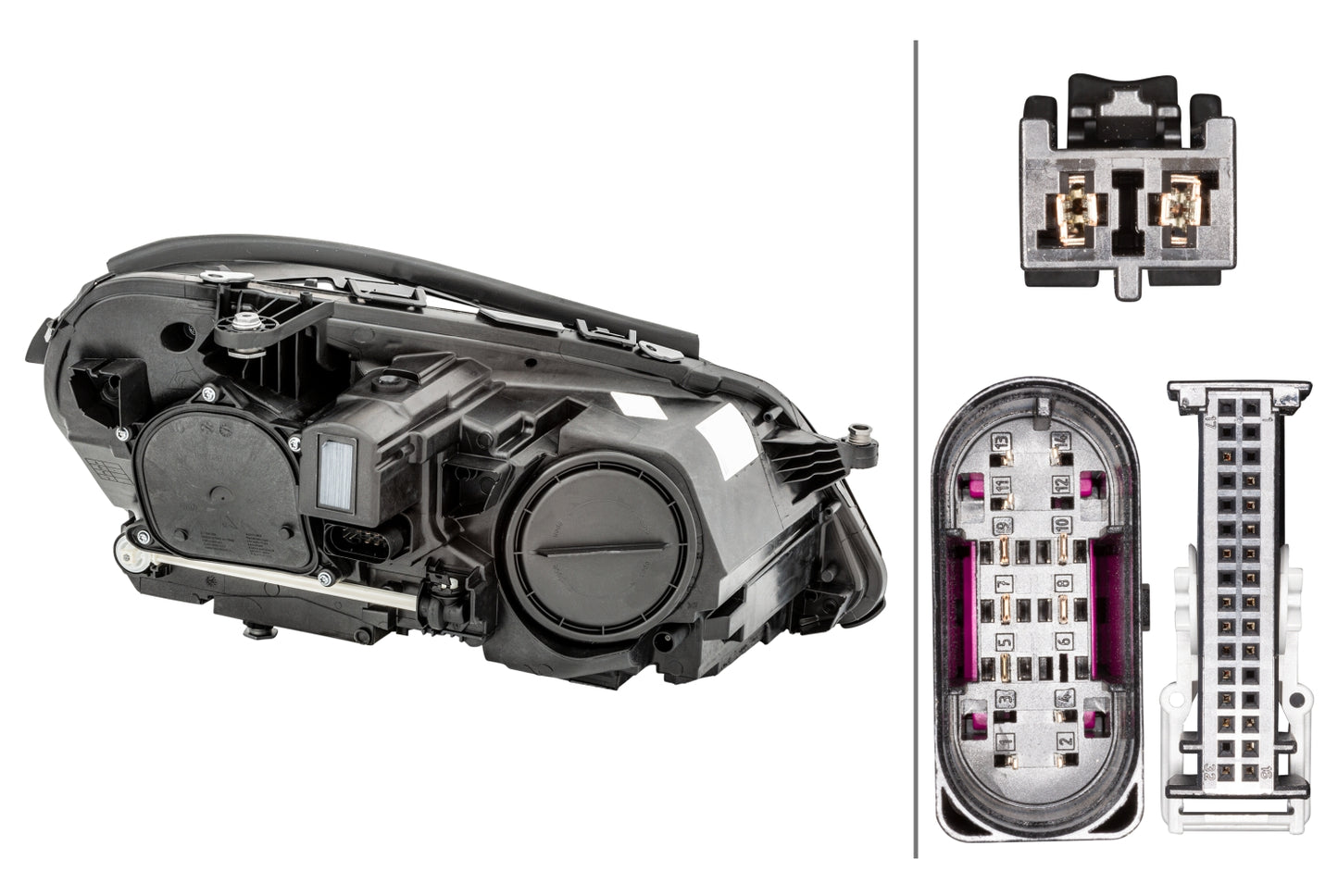 HELLA LED/Halogen-Headlight - left - for e.g. Mercedes-Benz E-Class (W212) 1LX011066-631