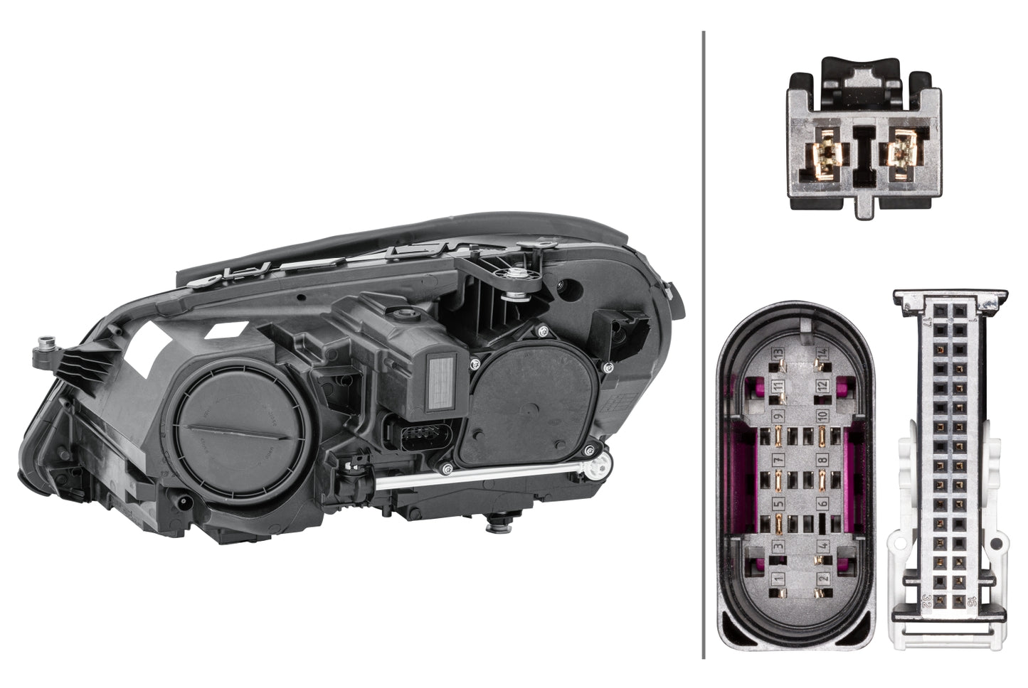 HELLA LED/Halogen-Headlight - right - for e.g. Mercedes-Benz E-Class (W212) 1LX011066-641