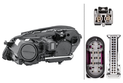 HELLA LED/Halogen-Headlight - right - for e.g. Mercedes-Benz E-Class (W212) 1LX011066-641