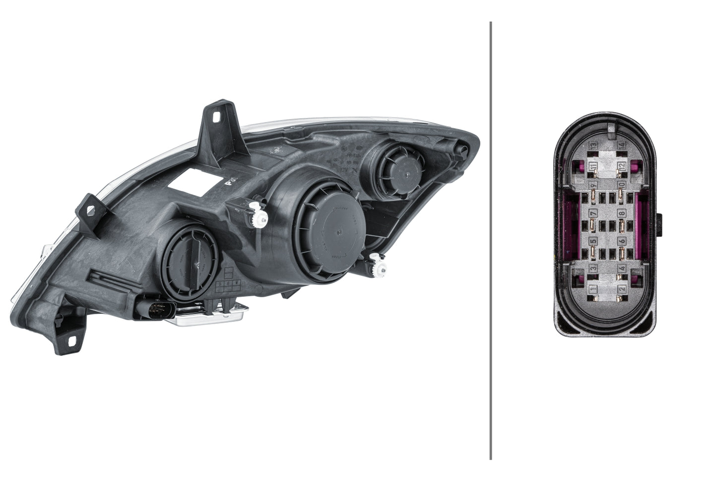 HELLA Bi-Xenon-Headlight - right - for e.g. Mercedes-Benz Vito / Mixto Box (W639) 1ZS009627-321