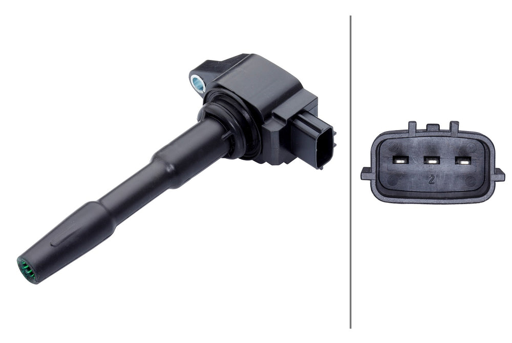 HELLA Ignition Coil - 12V - 3-pin connector - Bolted 5DA358168-021