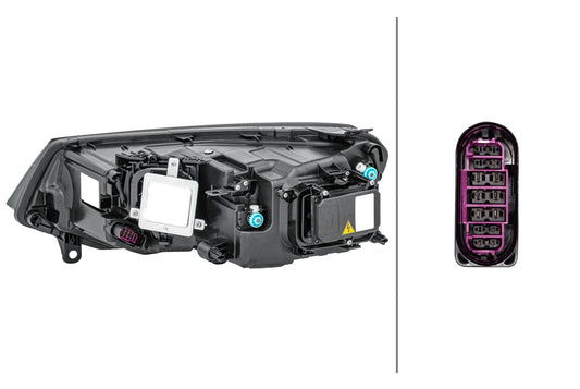 HELLA Bi-Xenon/LED-Headlight - right - for e.g. VW Touareg (7P5, 7P6) 1ZT010328-021