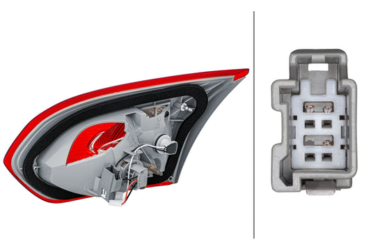 HELLA Rearlight - Bulb - Inner Section - left - for e.g. Ford Focus III Saloon 2NR354828-011