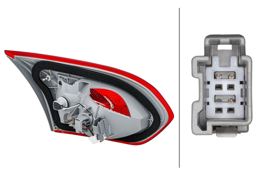 HELLA Rearlight - Bulb - Inner Section - right - for e.g. Ford Focus III Saloon 2NR354828-021