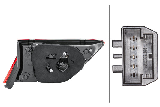 HELLA Rearlight - LED - Inner Section/Upper section - right - for e.g. VW Tiguan (Ad1) 2SA012520-061