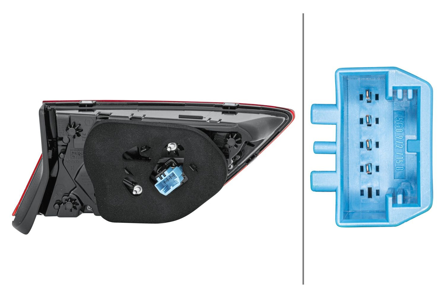 HELLA Rearlight - LED - Inner Section/Upper section - right - for e.g. VW Tiguan (Ad1) 2SA012522-101