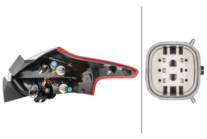 HELLA Rearlight - Bulb - left - for e.g. Ford Focus Iii 2VP354828-051
