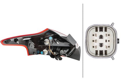 HELLA Rearlight - Bulb - right - for e.g. Ford Focus Iii 2VP354828-061