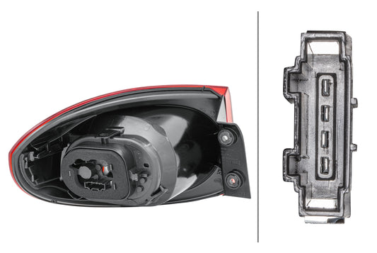 HELLA Rearlight - Bulb - Outer section - right - for e.g. VW Tiguan (5N_) 2SD009691-101