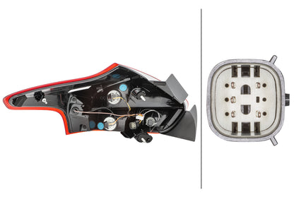 HELLA Rearlight - LED - right - for e.g. Ford Focus Iii 2VP354828-081