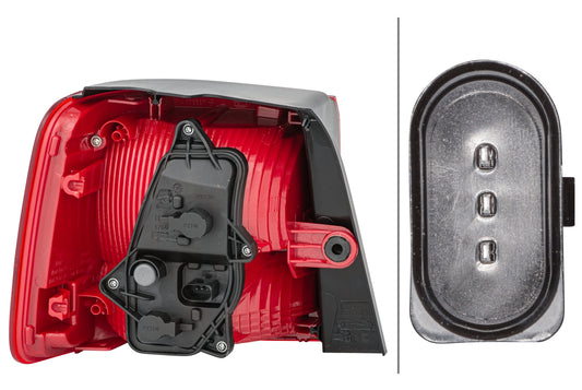 HELLA Rearlight - Bulb - Outer section - right - for e.g. VW Touran (1T3) 2SD010468-101