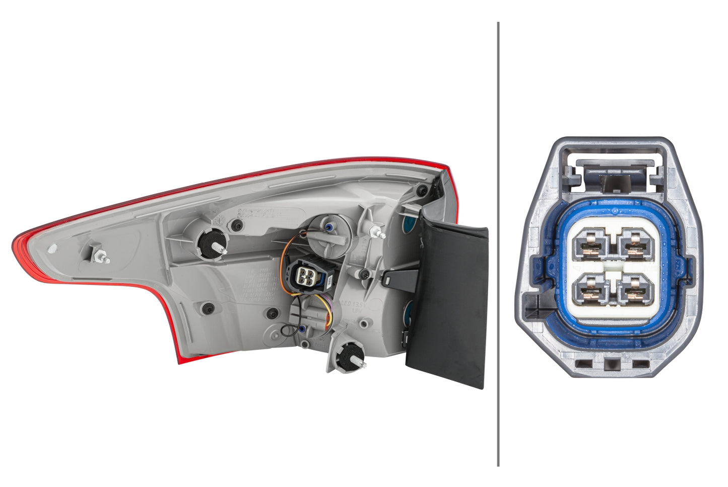 HELLA Rearlight - LED - Outer section - right - for e.g. Ford Focus III Turnier 2SD354828-161