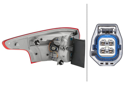 HELLA Rearlight - LED - Outer section - right - for e.g. Ford Focus III Turnier 2SD354828-161