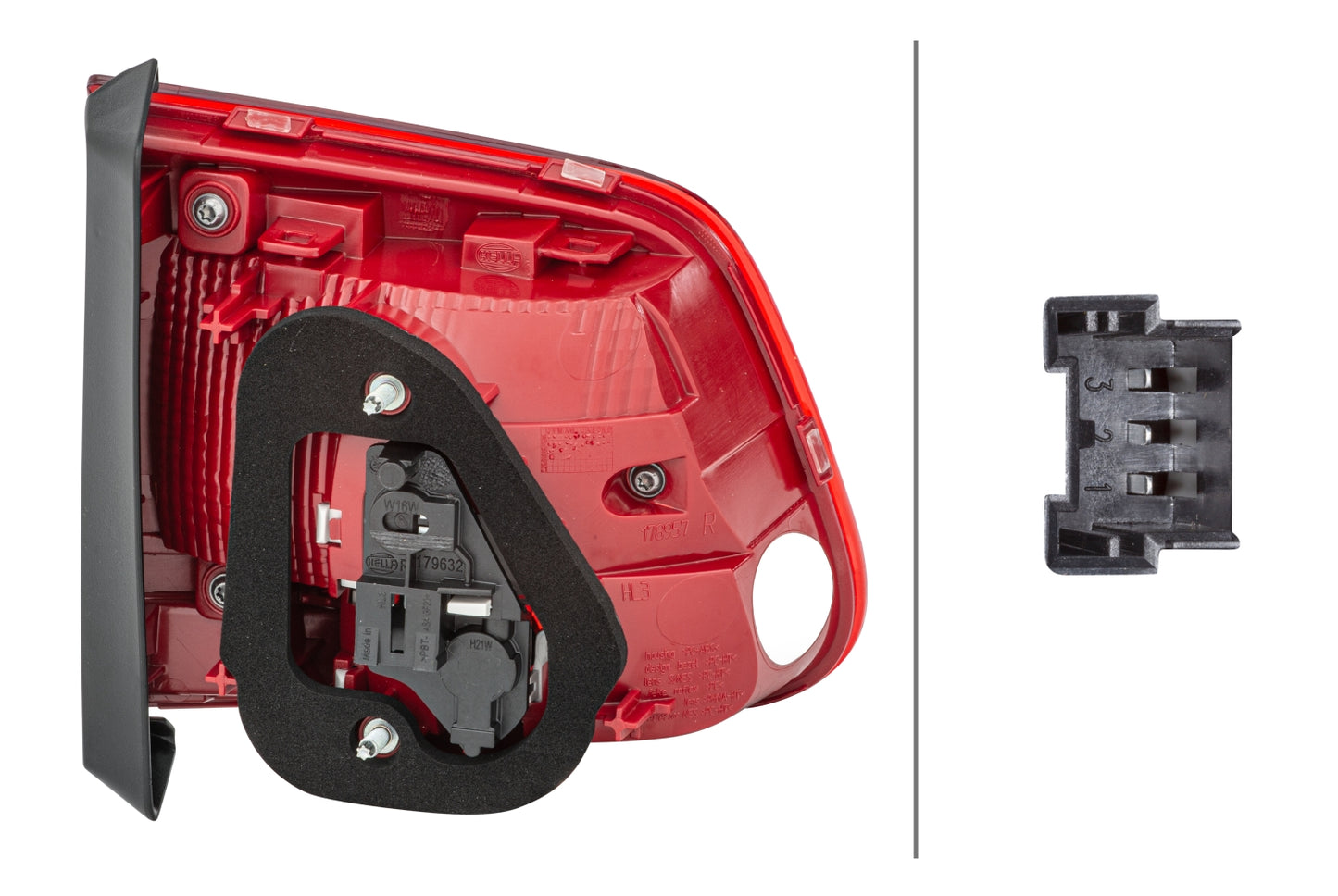 HELLA Rearlight - Bulb - Inner Section/Upper section - right - for e.g. VW Tiguan (5N_ 2SA010739-101