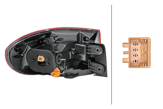 HELLA Rearlight - LED - Outer section/Upper section - right - for e.g. VW Tiguan (5N_) 2SD011715-061
