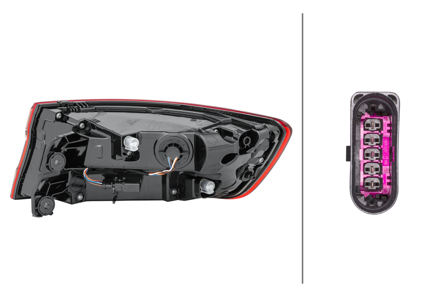 HELLA Rearlight - LED - Outer section - left - for e.g. Audi A4 (8W2, 8WC, B9) 2SD012246-051