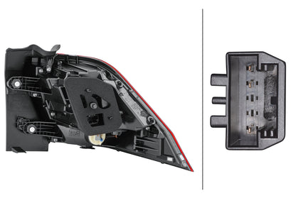 HELLA Rearlight - LED - Outer section/Upper section - left - for e.g. VW Tiguan (Ad1) 2SD012519-031