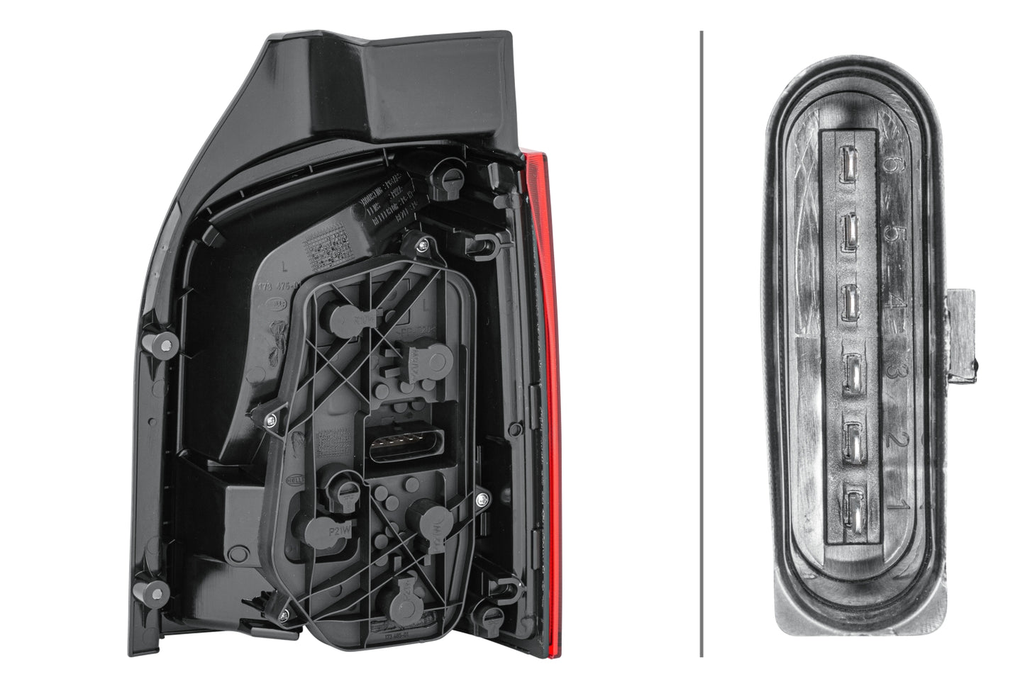 HELLA Rearlight - Bulb - left - for e.g. VW T5 (7Hb,7Hj,7Eb,7Ej,7Ef,7Eg,7Hf,7Ec) 2SK010318-091