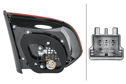 HELLA Rearlight - LED - Inner Section - right - for e.g. VW Golf VI (5K1) 2TZ010409-141