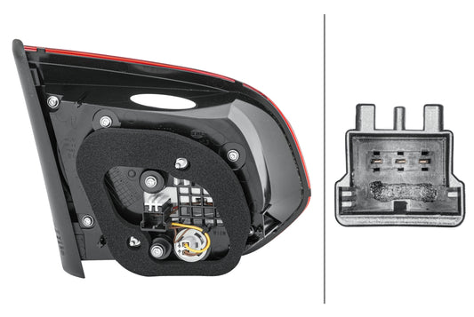 HELLA Rearlight - LED - Inner Section - right - for e.g. VW Golf VI (5K1) 2TZ010409-141