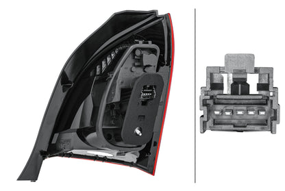 HELLA Rearlight - Bulb - Outer section - left - for e.g. Renault Twingo II (Cn0_) 2VA010938-031