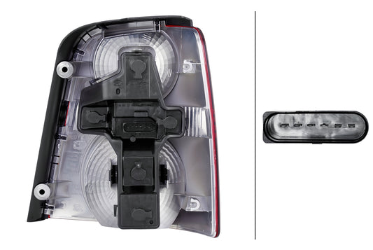 HELLA Rearlight - Bulb - left - for e.g. VW Touran (1T1, 1T2) 2SK009477-051
