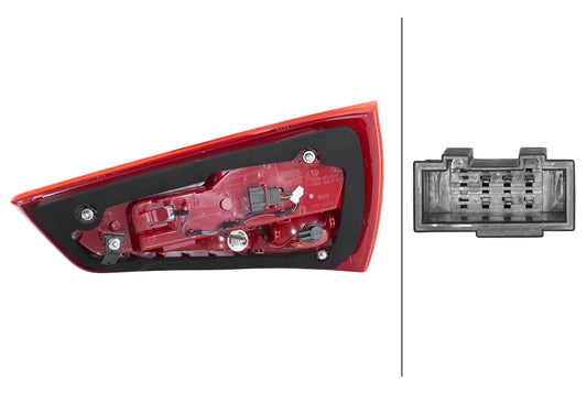 HELLA Rearlight - LED/Hybrid - left - for e.g. Audi A1 (8X1, 8Xk) 2SK010437-091