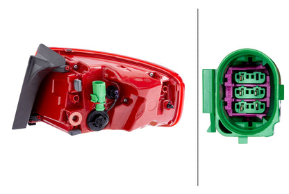 HELLA Rearlight - LED - Outer section - left - for e.g. Audi A4 (8K2, B8) 2SK010916-091
