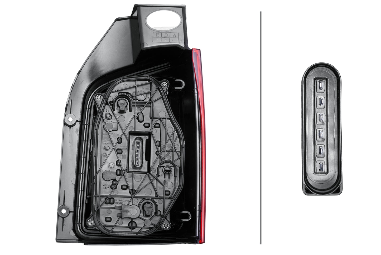 HELLA Rearlight - Halogen - left - for e.g. VW T6 Box (SGA, SGH, SHA, SHH) 2SK012338-031