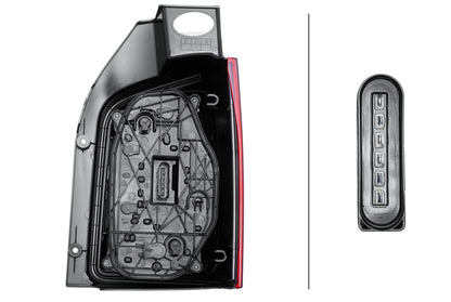 HELLA Rearlight - Halogen - left - for e.g. VW T6 Box (SGA, SGH, SHA, SHH) 2SK012338-031