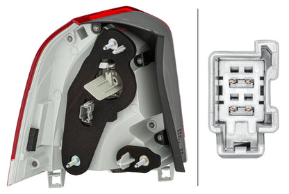 HELLA Rearlight - LED - Outer section - right - for e.g. Volvo V70 III (135) 2VA011527-041