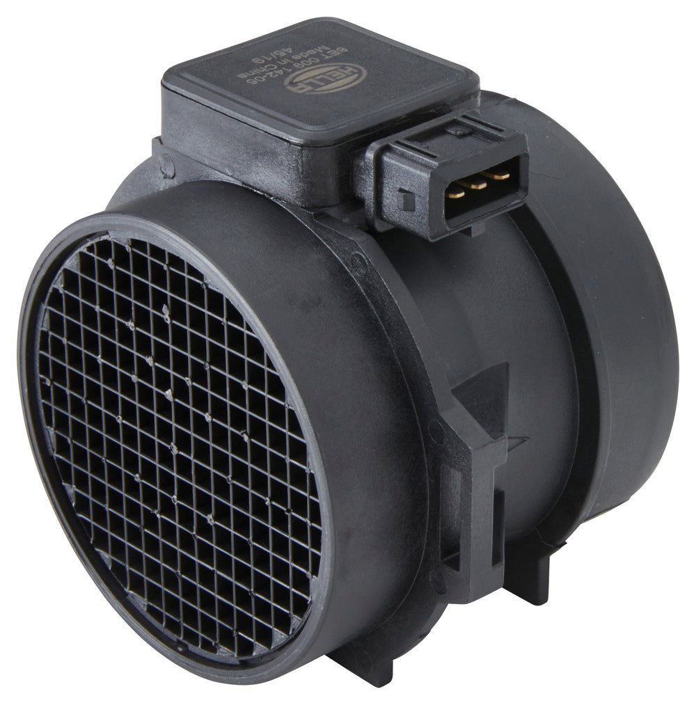 HELLA Mass Air Flow Sensor - 3-pin connector - Pipe-neck 8ET009142-051