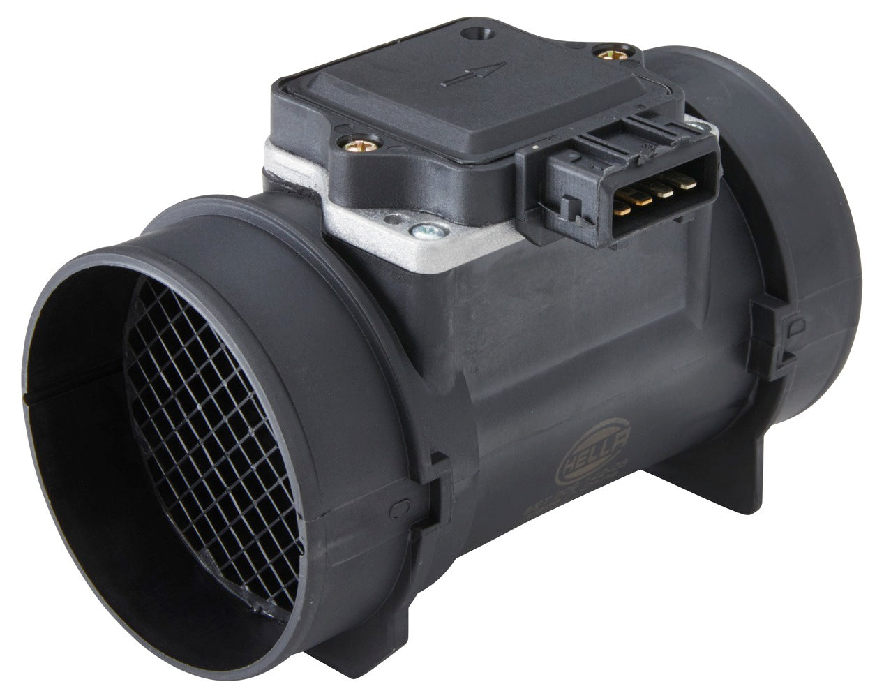 HELLA Mass Air Flow Sensor - 4-pin connector - Pipe-neck 8ET009142-081