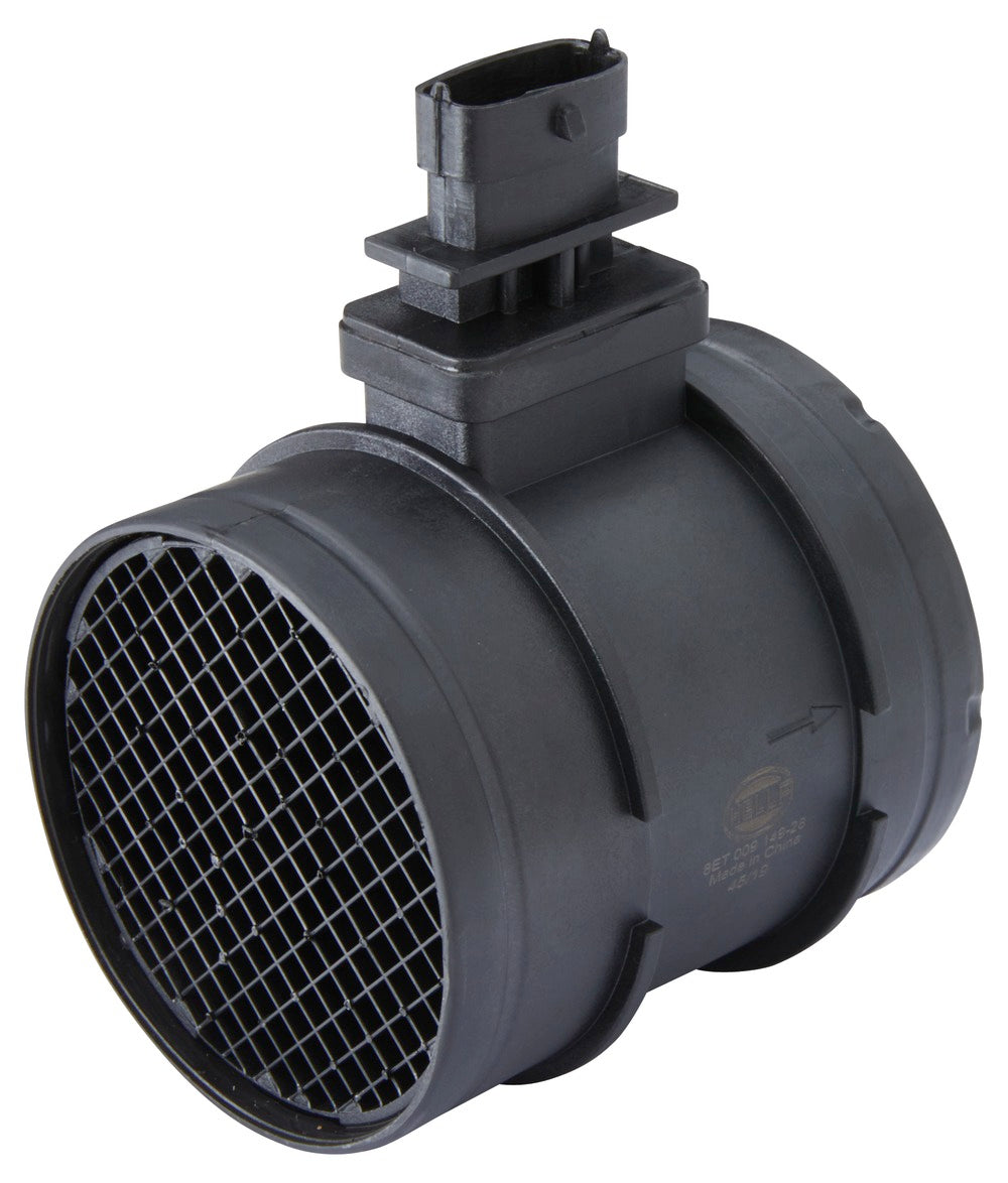 HELLA Mass Air Flow Sensor - 4-pin connector - Pipe-neck 8ET009149-281