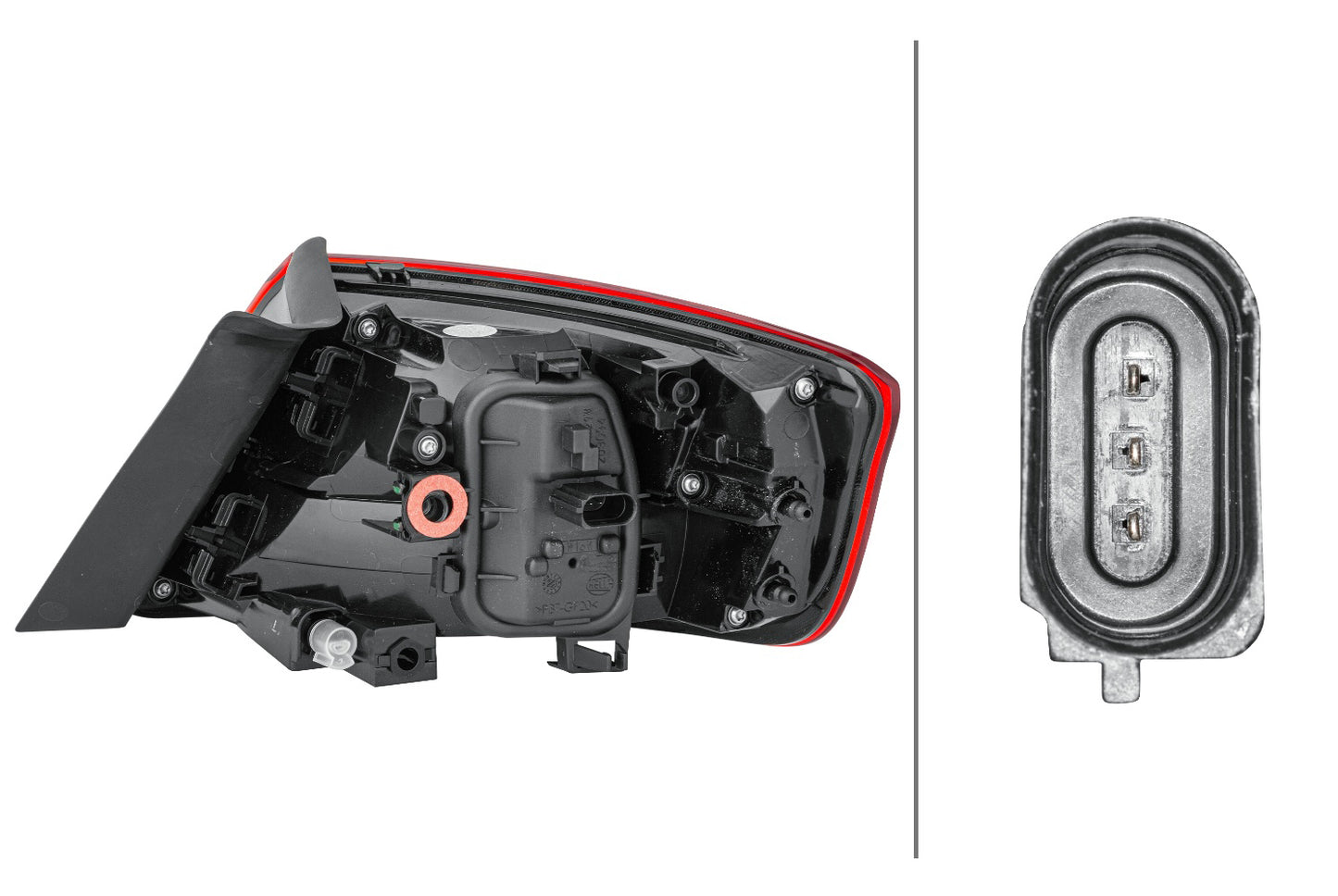 HELLA Rearlight - Halogen - Outer section - left - for e.g. Audi A3 Sportback (8VA, 8V 2SD012838-031