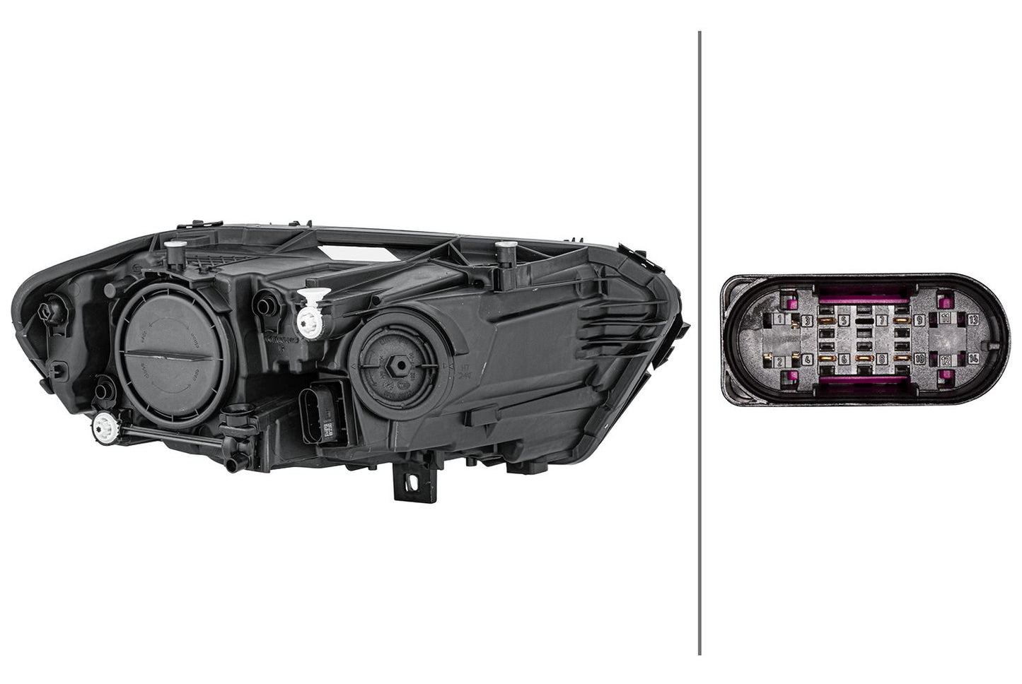 HELLA Halogen-Headlight - left - for e.g. Mercedes-Benz A-Class (W177) 1LG015091-031